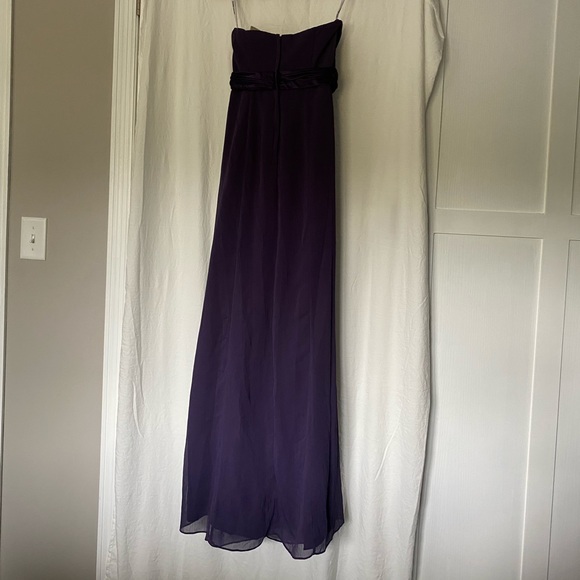 “Lapis” Purple David’s Bridal, Strapless Bridesmaid Dress, Size 0 - Picture 7 of 14